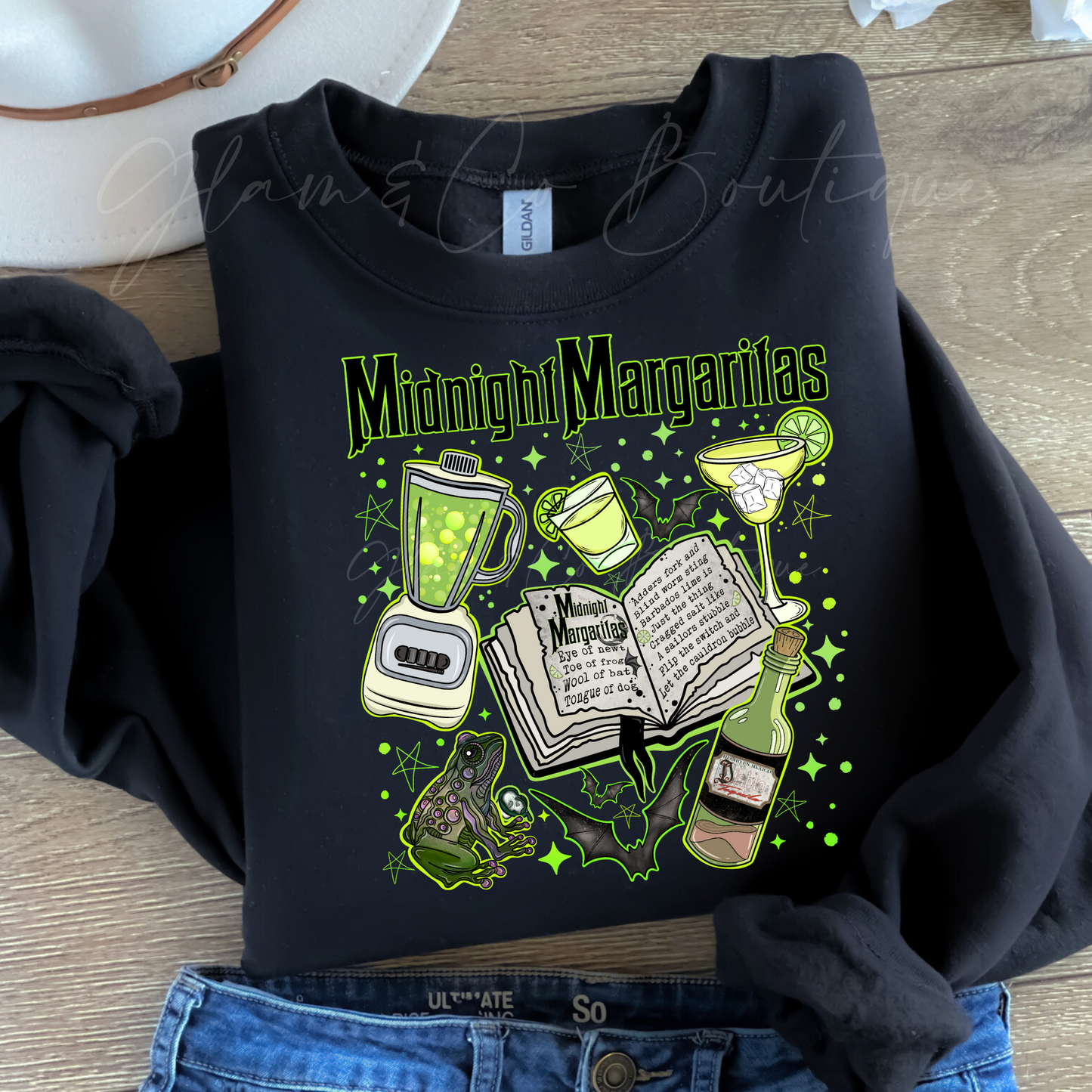 Sweater Crewneck ''MARGARITA MINUIT'' vert